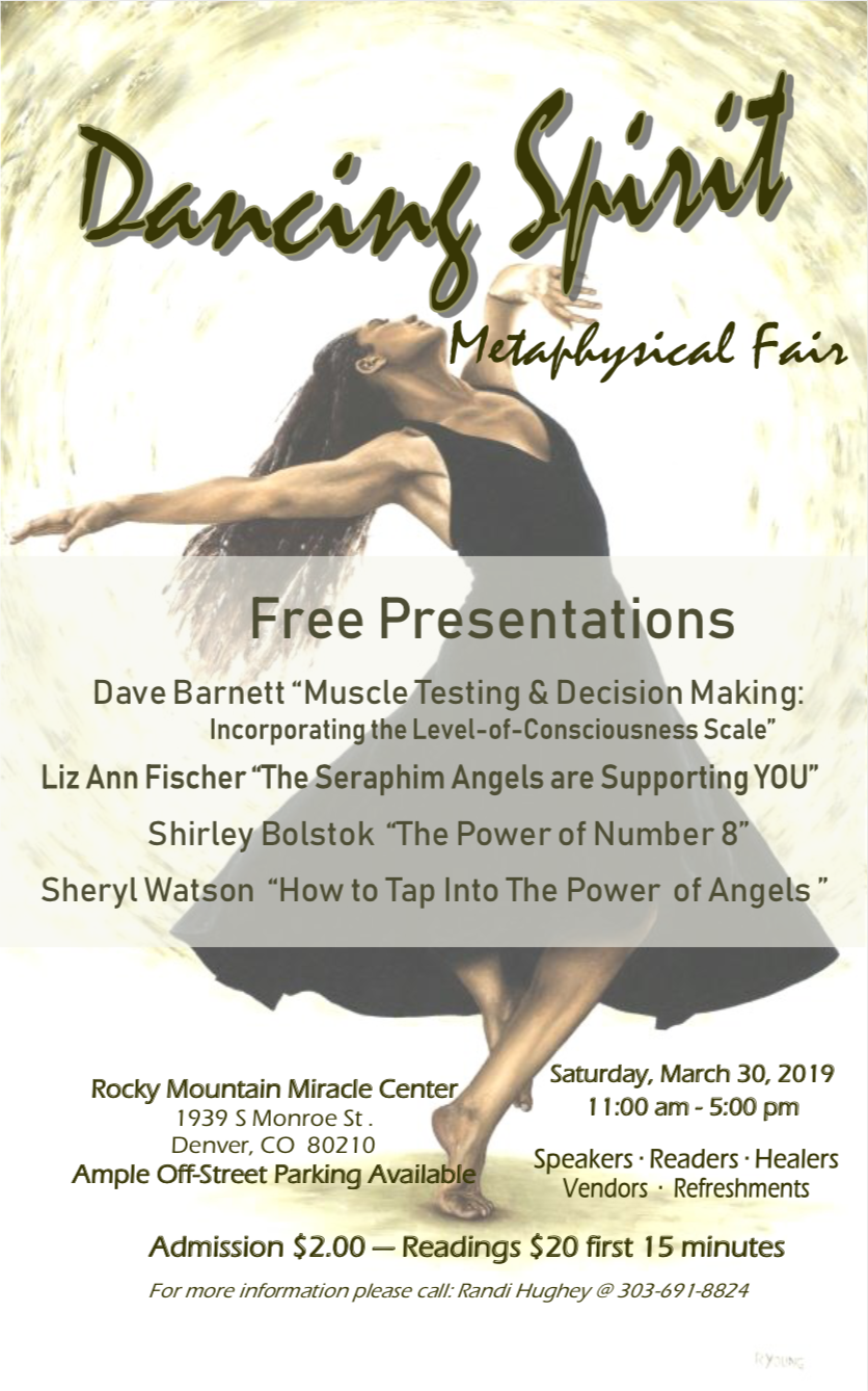 Dancing Spirit Metaphysical Fair Sat. Mar. 30 2019, 115 • Rocky